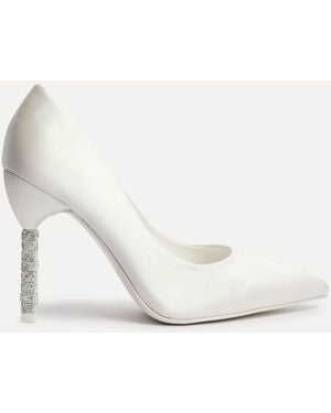 Linzi Adore Courts With Diamante Heel - White