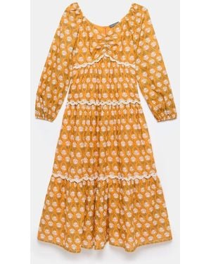 Mint Velvet Floral Print Maxi Dress - Yellow