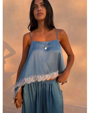 Never Fully Dressed Lace Swing Camisole - Blue
