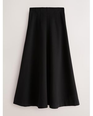 Nothing Ordinary A-Line Midi Skirt - Black