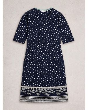 White Stuff Olivia Jersey Dress - Blue