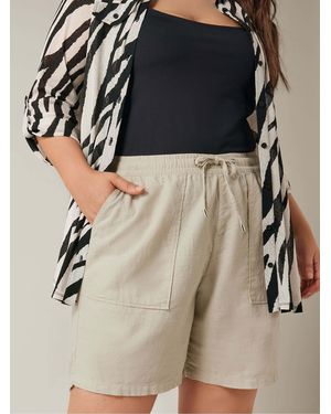 Evans Linen Shorts - Black