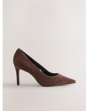 Next Extra Wide Fit Leather Mid Court Shoes - Multicolor