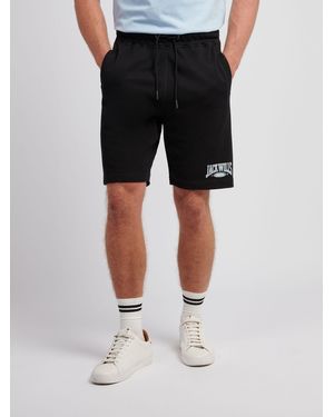 Jack Wills Sports Team Loopback Shorts - Black