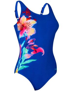 Zoggs Circus Tummy Control Scoopback Swimsuit - Blue