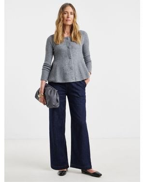 JD Williams Peplum Cardigan - Blue
