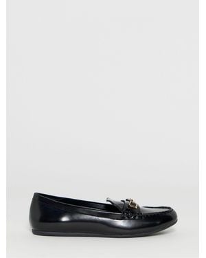 JD Williams Wide Fit Buckle Detail Loafers - White