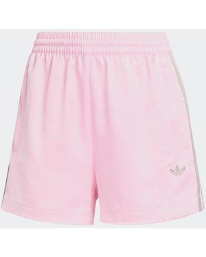 adidas Originals Soccer Summer Satin Pinstripe Classic Shorts - Pink