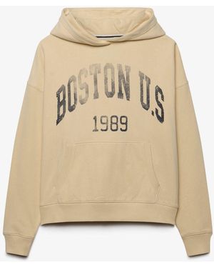 Superdry Essential Applique Relaxed Hoodie - Natural