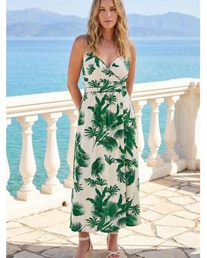 Roman Petite Wrap Dress - Blue