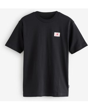 New Balance Woven Label Backprint T-Shirt - Black