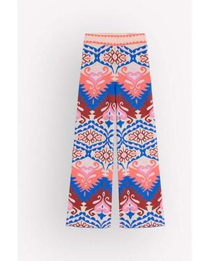 Boden Jacquard Knitted Pants - White