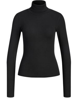 JJXX Roll Neck Long Sleeve Jersey Top - Black