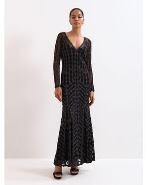 Phase Eight Marie Tapework Dress - Black