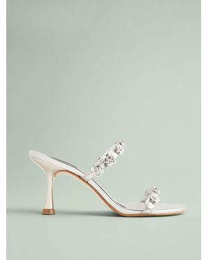 Next Tabitha Simmons X Flora Leather Double Flower Detail Heel Mules - Green