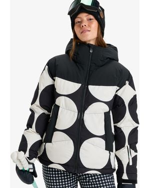 Roxy Monochrome Alofted Puffy Ski Jacket - Black
