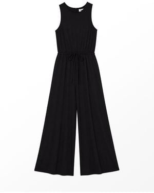 Ro & Zo Jersey Drawstring Jumpsuit - Black