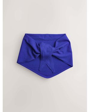 Next Cobalt N. Premium Cashmere Wool Triangle Scarf - Blue