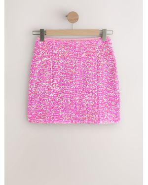 Next Sequin Mini Skirt - Pink