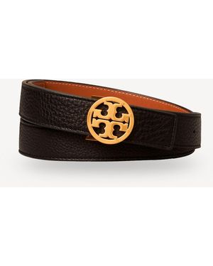 Tory Burch 1" Miller Reversible Belt - White