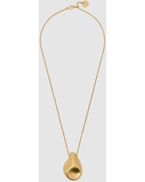 Reiss Tone Tallula Sculpted Pendant Necklace - White