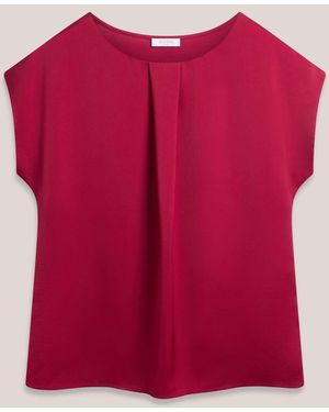 Hobbs Nita Pleated Neck Line Short Sleeve Top - Pink