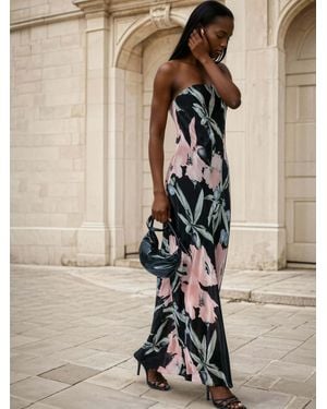 Religion Pretty Floral Freedom Bandeau Occasion Dress - Natural