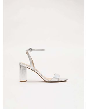 Phase Eight Strappy Leather Block Heels - White
