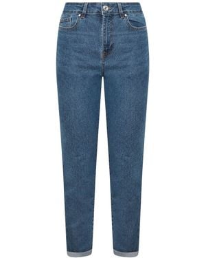 M Com Straight Leg Boyfriend Jeans - Blue