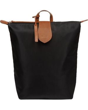Pure Luxuries 'Louison' Canvas & Leather Backpack - Black