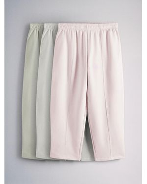 The Set 3 Pack Barrel Leg Sweatpants Khaki/ /Stone - Pink