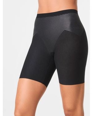 Spanx Invisible Supima Cotton Medium Control Mid-Thigh Shorts - Black