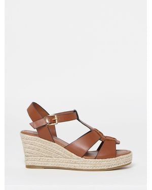 Simply Be Extra Wide Fit Woven Front Espadrille Wedge Sandals - Brown