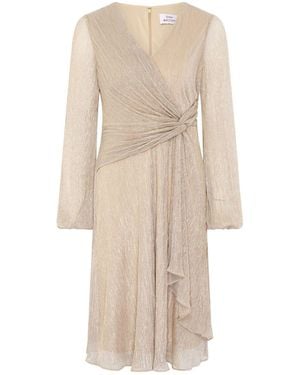 Gina Bacconi Stevie Metallic Dress - Natural