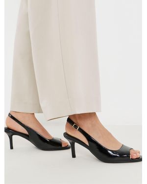 Simply Be Wide Fit Peep Toe Heeled Sandals - Black