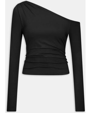 Tala 365 Gathered Long Sleeve Blouse - Black