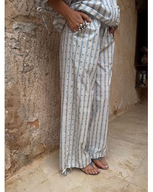 Never Fully Dressed Stripe Balloon Trousers - Brown
