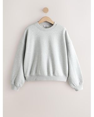 Next Marl Crew Neck Sweatshirt - Gray