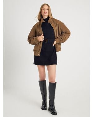 River Island Belted Sweater Dress - Black