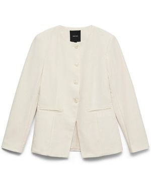 Vero Moda Long Sleeve Fitted Blazer - White