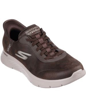 Skechers Go Walk Flex Smooth Motion Trainers - Brown