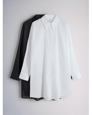 The Set 2 Pack Cotton Beach Shirts - White