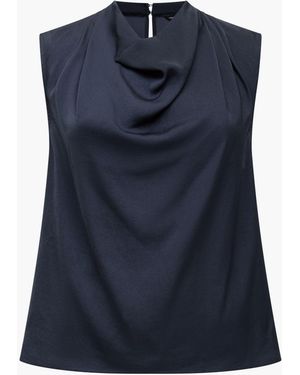 French Connection Damasco Air Flow Sless Top - Blue