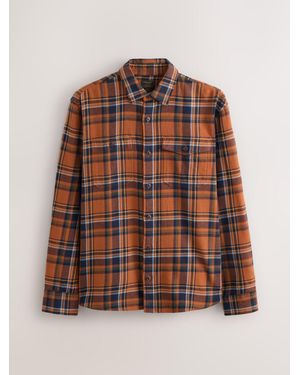 Next Check Long Sleeve Shirt - Brown