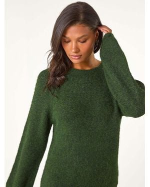 Roman Soft Knit Blouson Jumper - Green