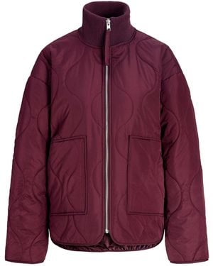 JJXX Burgundy Quilted Funnel Neck Jacket - Purple