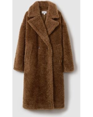 Reiss Darla Teddymantel Aus Wollmischungklein - Braun