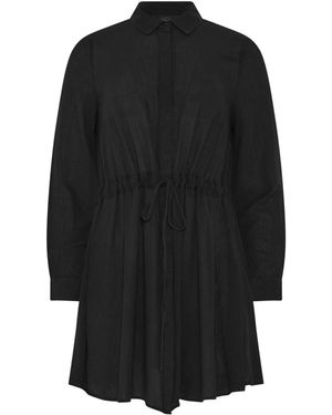 M Com Tunic Shirt Dress - Black