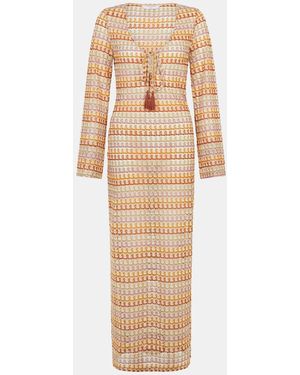 Accessorize Crochet Maxi Beach Dress - Natural