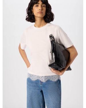 Whistles Lace Trim Detail T-Shirt - White